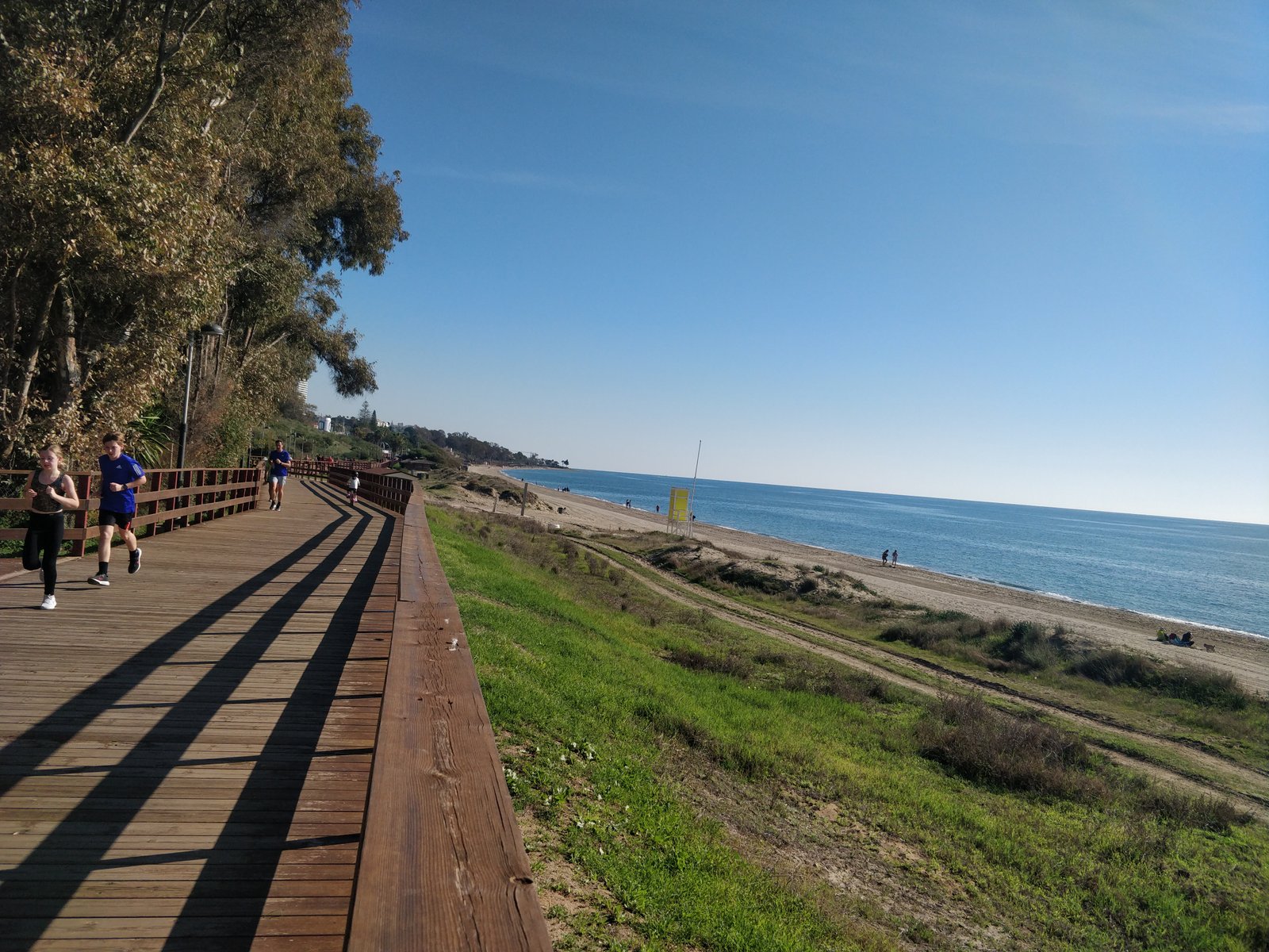 Jogging along the Senda Litoral coastal path